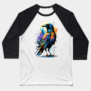 Black Crow Raven - Mystic Crow - I Love Ravens Baseball T-Shirt